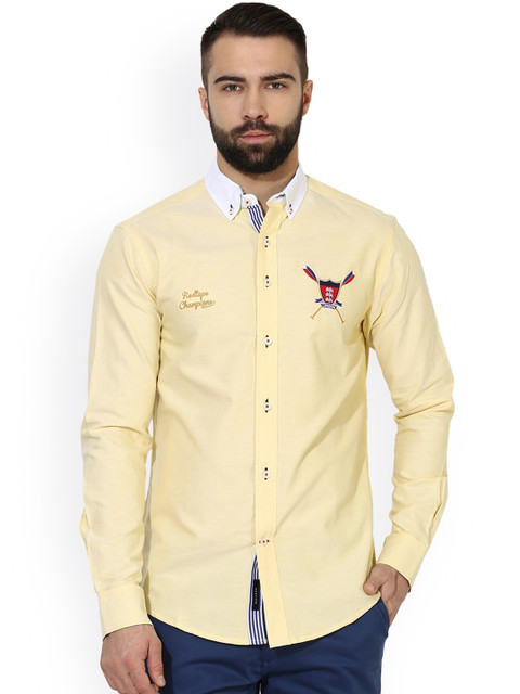

Red Tape Men Yellow Smart Regular Fit Solid Casual Shirt