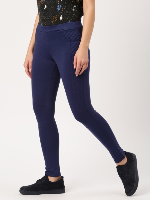 

DressBerry Blue Solid Jeggings