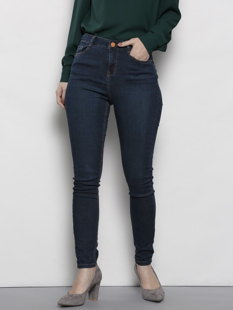 

DOROTHY PERKINS Women Navy Blue Mid-Rise Clean Look Stretchable Jeans