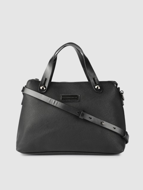 

United Colors of Benetton Black Solid Handheld Bag