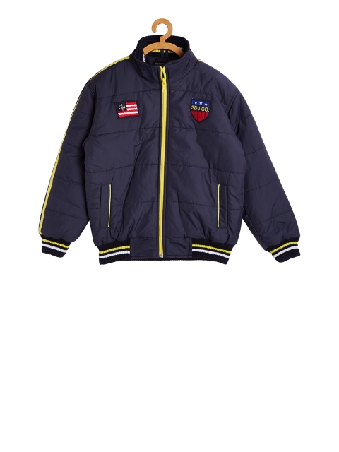 

Duke Boys Navy Blue Solid Padded Jacket