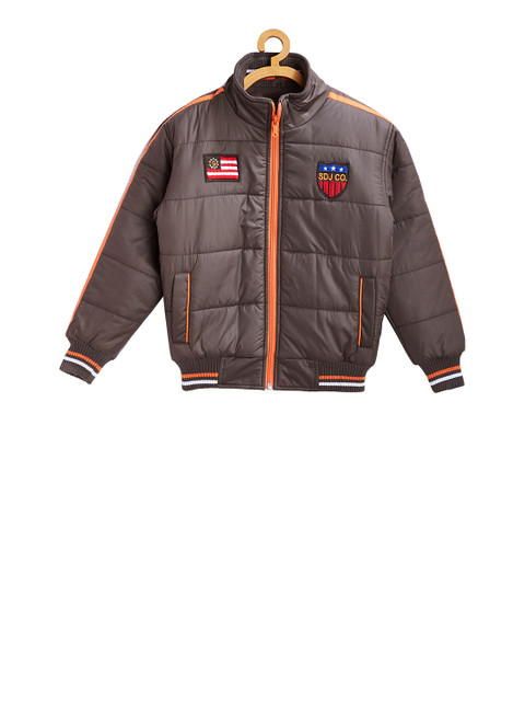 

Duke Boys Olive Green Solid Padded Jacket