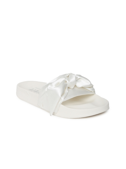 

Puma Women Off-White Bow Open Toe Flats