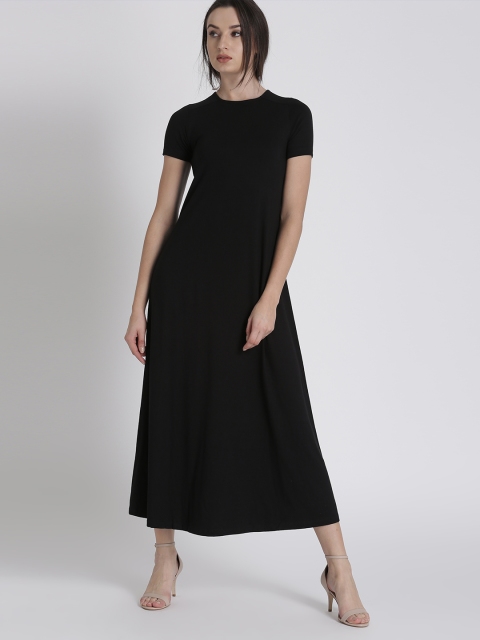 

Chemistry Women Black Solid Midi Dress