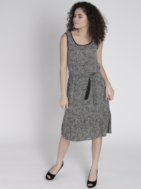 

Chemistry Women Black Printed A-Line Dress