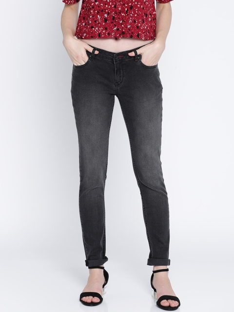 

Lee Cooper Women Black Alexi Skinny Fit Low-Rise Clean Look Stretchable Jeans