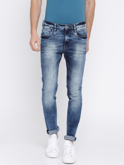 

Mast & Harbour Men Blue Skinny Fit Mid-Rise Clean Look Stretchable Jeans