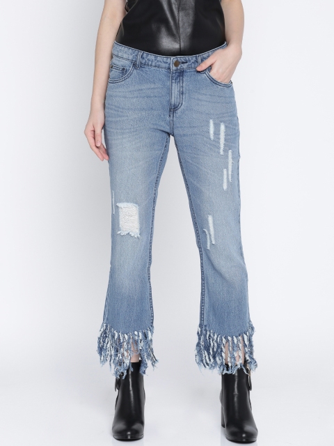 

Ginger by Lifestyle Women Blue Regular Fit Mid-Rise Mildly Distressed Jeans