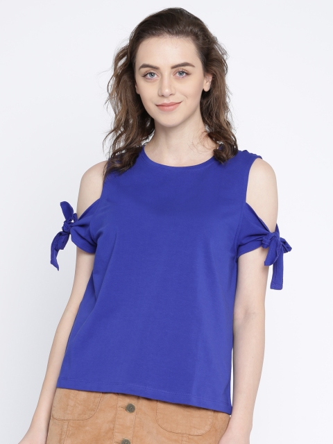 

Ginger by Lifestyle Women Blue Solid Top