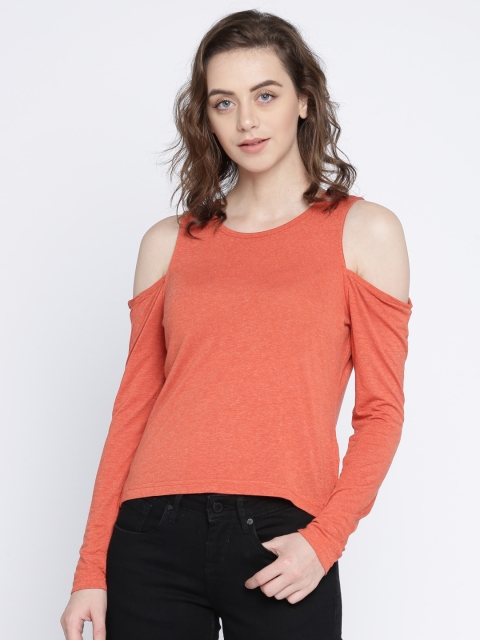

Ginger by Lifestyle Women Orange Solid Top