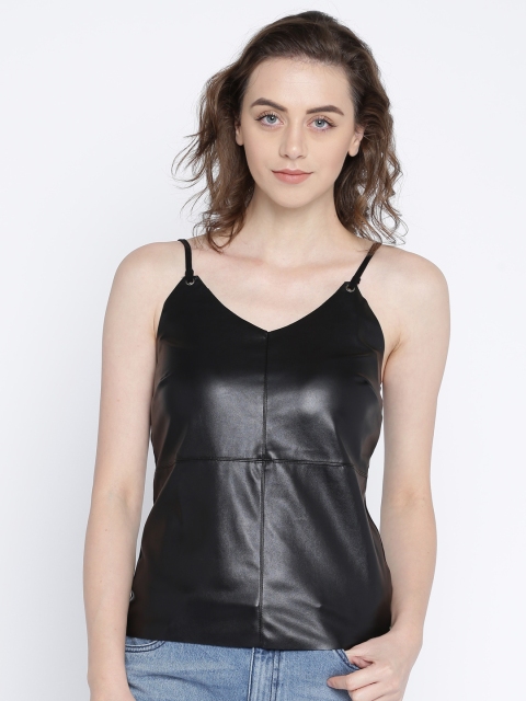 

Ginger by Lifestyle Women Black Solid Tank Top