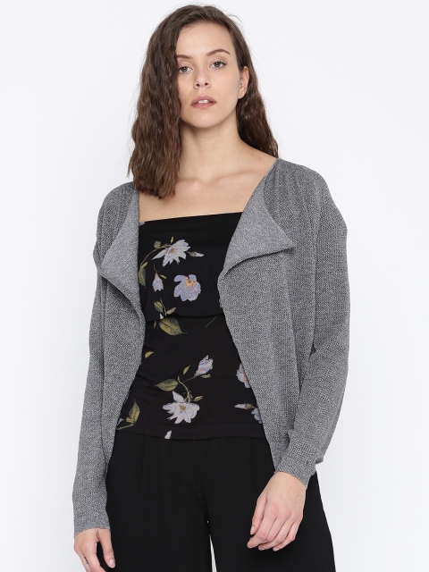 

Ginger by Lifestyle Grey Self Design Shrug
