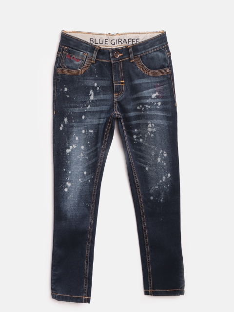 

Blue Giraffe Boys Blue Regular Fit Mid-Rise Clean Look Jeans