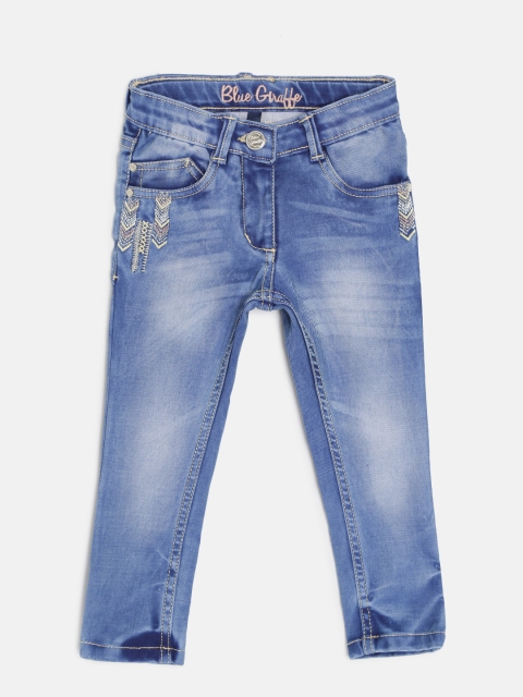 

Blue Giraffe Girls Blue Clean Look Stretchable Jeans
