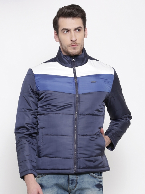 

Duke Men Blue Solid Quilted Jacket