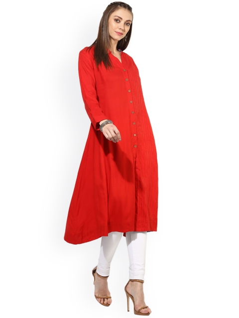 

Sangria Women Red Solid Anarkali Kurta