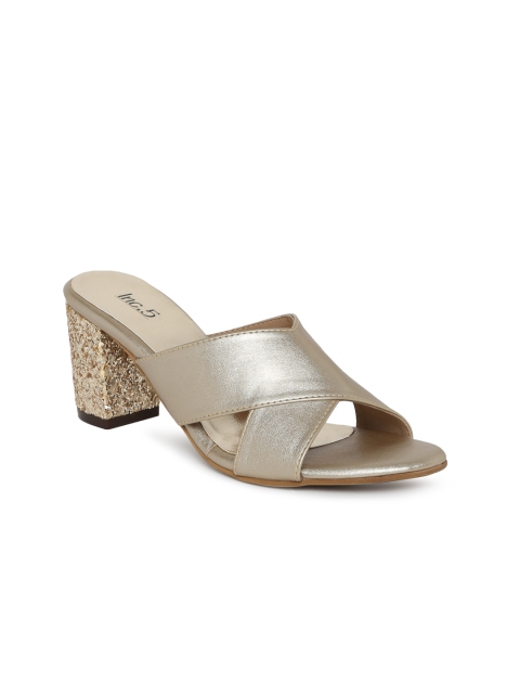 

Inc 5 Women Gold-Toned Solid Heels