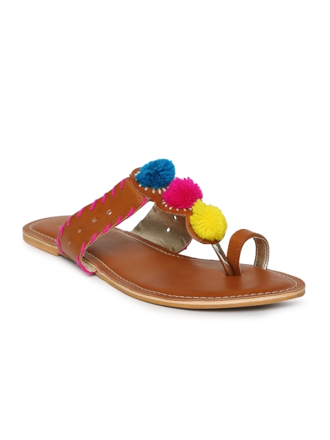 

Inc 5 Women Multicoloured Solid Leather One Toe Flats, Multi