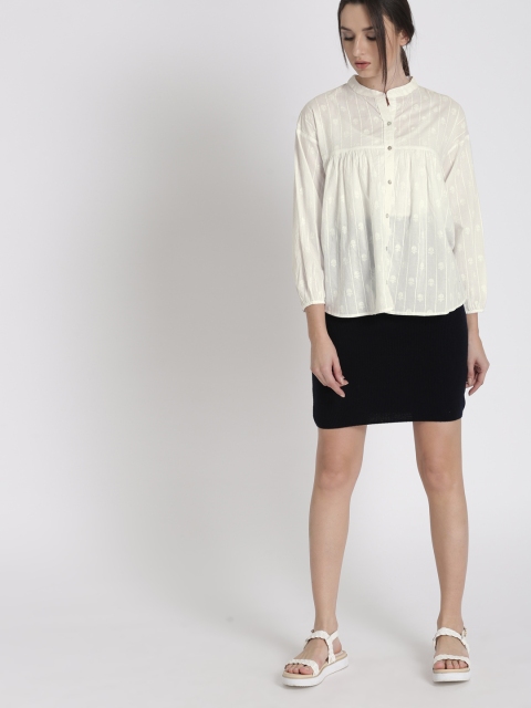 

Chemistry Women White Printed A-Line Top
