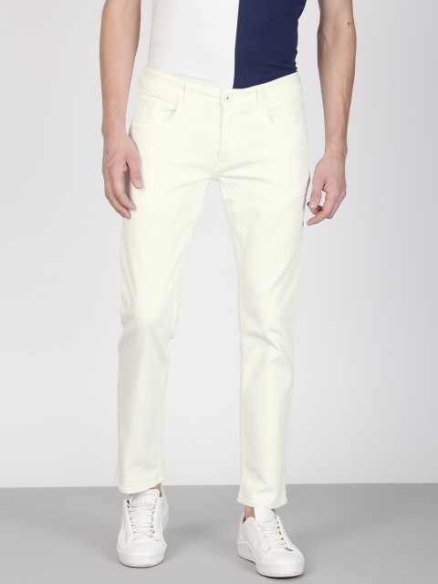 

ether Men White Skinny Fit Mid-Rise Clean Look Stretchable Jeans
