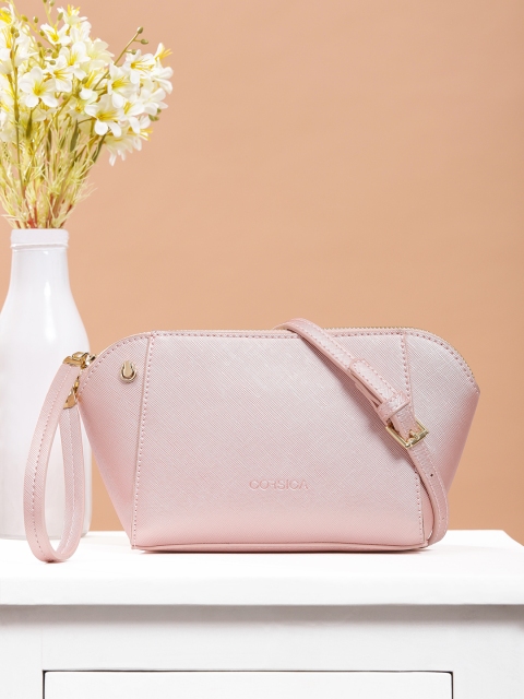 

CORSICA Pink Solid Sling Bag