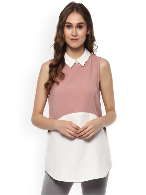 

Kazo Women Pink Colourblocked Top