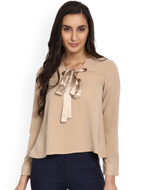 

Kazo Women Beige Solid Top