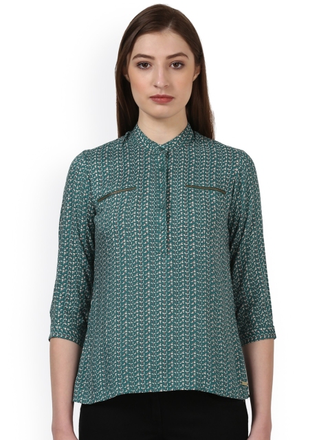 

Park Avenue Women Green Printed Top