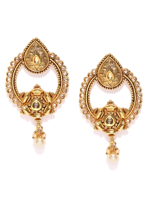 

YouBella Gold-Toned Classic Drop Earrings