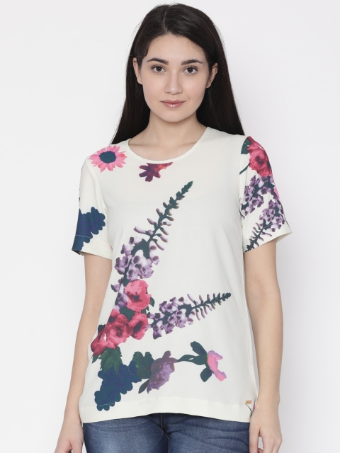 

Park Avenue Woman Women Cream Printed Top