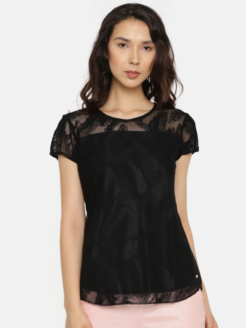 

Park Avenue Woman Black Self Design Top