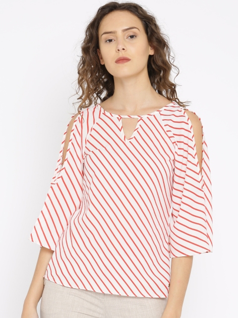 

Park Avenue Woman Cream & Red Striped Top