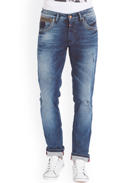 

SPYKAR Men Blue Skinny Fit Low-Rise Low Distress Jeans