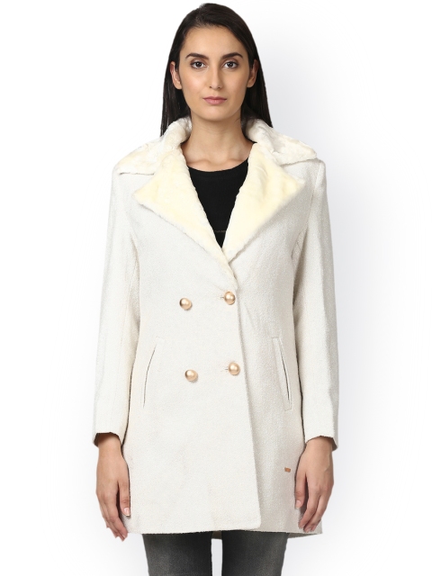 

Park Avenue Women White Solid Tailored Jacket