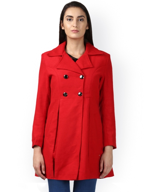 

Park Avenue Women Red Solid Tailored Jacket