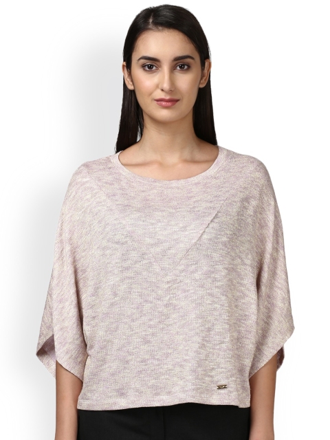 

Park Avenue Men Beige Self Design Top