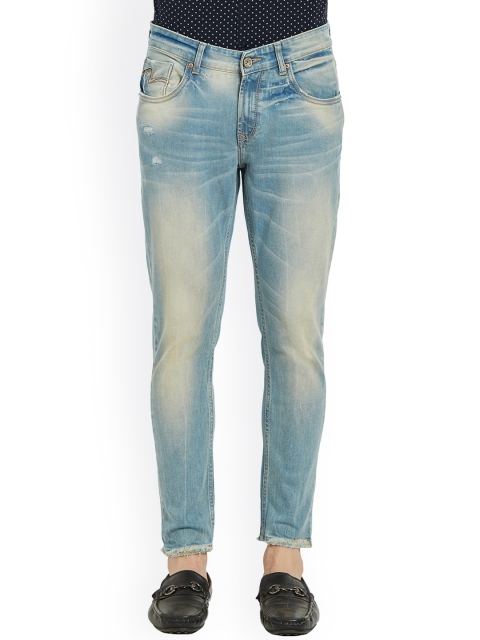 

SPYKAR Men Blue Slim Fit Low-Rise Mildly Distressed Jeans