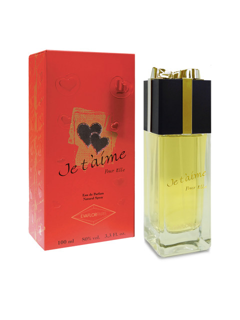 

EVAFLOR Women Je T' Aime Eau de Parfum 100 ml, Red