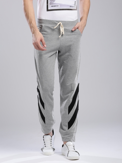 

Hubberholme Grey Melange Striped Detail Slim Fit Joggers