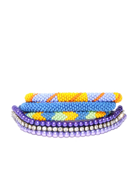 

Blueberry Set of 4 Beaded Bracelets, Multi