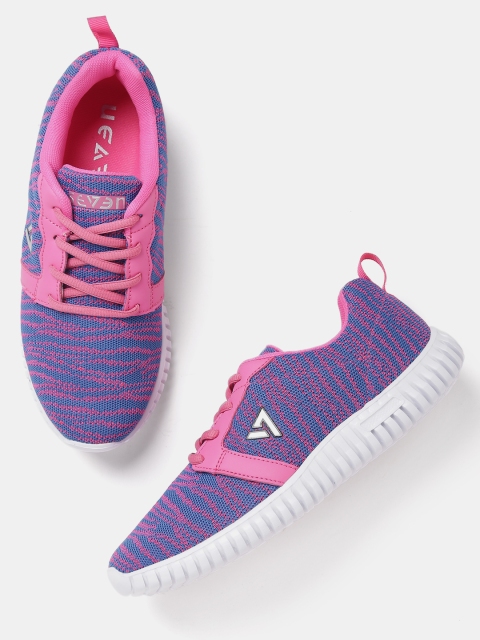 

SEVEN by MS Dhoni Women Blue & Pink Galaxy Running Shoes
