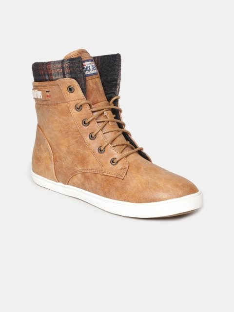 

Carlton London Women Brown High-Top Sneakers