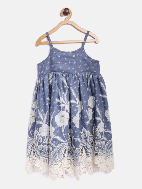 

Biba Girls Blue Printed Fit and Flare Dress