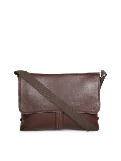 

Hidesign Men Brown Solid Leather Messenger Bag