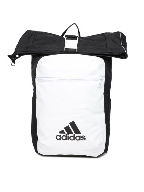 

ADIDAS Unisex Black & Off-White Colourblocked Backpack