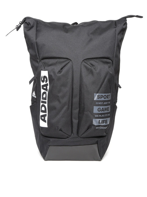

ADIDAS Men Black Athletic ID CCS Brand Logo Backpack