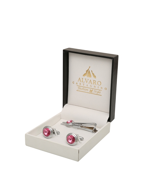 

Alvaro Castagnino Men Pink & Silver-Toned Accessory Gift Set