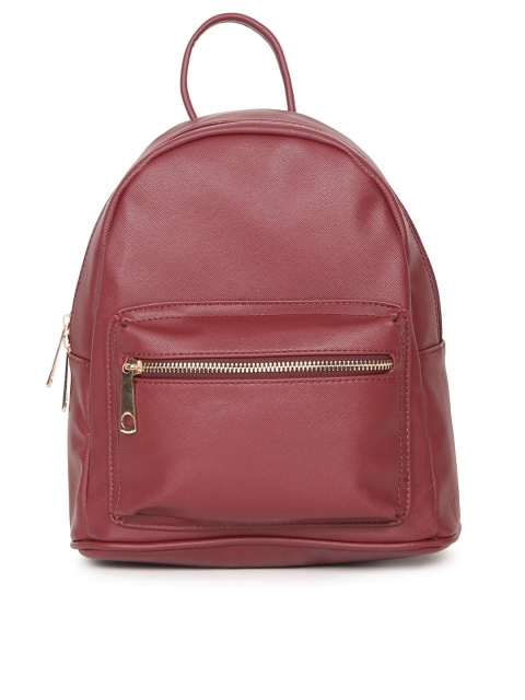 

DressBerry Women Maroon Solid Backpack