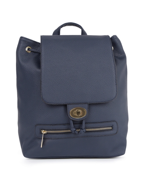 

DressBerry Women Navy Blue Solid Backpack