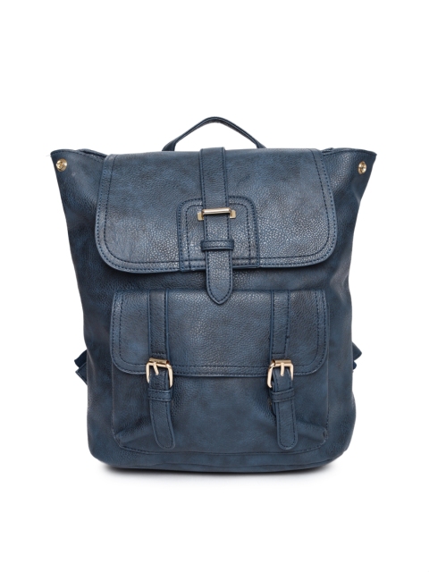 

DressBerry Women Navy Blue Solid Backpack